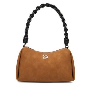 Torebka DKNY. Brązowe torebki klasyczne DKNY, bez wzorów, bez dodatków. Za 609,99 zł.
