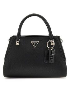 Guess Torebka w kolorze czarnym - 32 x 21 x 11 cm rozmiar: onesize. Czarne torebki klasyczne Guess, z aplikacjami, z materiału, bez dodatków. Za 448,99 zł.