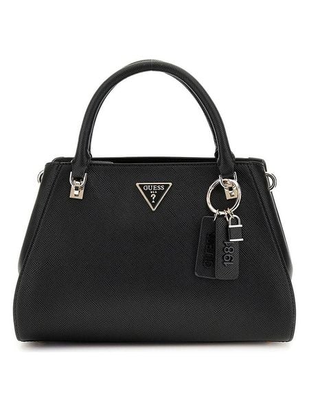 Guess Torebka w kolorze czarnym - 32 x 21 x 11 cm rozmiar: onesize. Czarne torebki klasyczne Guess, z aplikacjami, z materiału, bez dodatków. Za 448,99 zł.