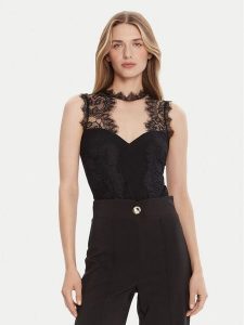 Rinascimento Body CFC0125003003 Czarny Slim Fit. Czarne body i gorsety Rinascimento, bez wzorów, z syntetyku. Za 299,99 zł.