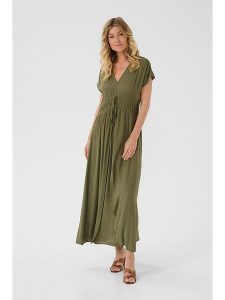 Cream Sukienka w kolorze khaki rozmiar: 40. Brązowe sukienki Cream, bez wzorów, z wiskozy, bez kołnierzyka, bez ramiączek, maxi. Za 187,93 zł.