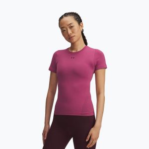 Koszulka Under Armour Vanish Seamless. Czerwone bluzki Under Armour, bez wzorów, sportowe, bez kołnierzyka, bez ramiączek. Za 139,99 zł.