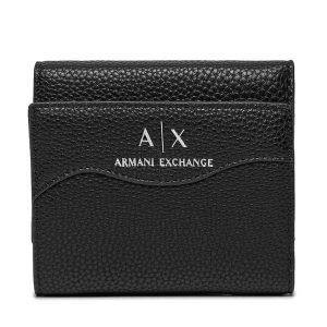 Portfel Armani Exchange. Czarne portfele Armani Exchange, bez wzorów. Za 299,99 zł.