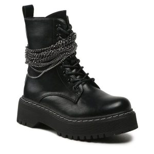 Trapery Jenny Fairy. Czarne buty zimowe Jenny Fairy, bez obcasa, bez zapięcia. Za 119,99 zł.