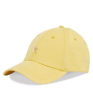 Czapka z daszkiem Tommy Hilfiger. Żółte czapki TOMMY HILFIGER, bez wzorów. Za 119,99 zł.