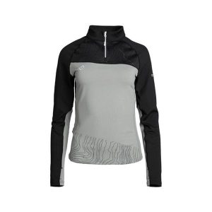 Koszulka termiczna damska SALEM W z długim rękawem, polarem i stretchem, z wysok. Szare koszule nocne Izas, bez wzorów, z polaru, bez ramiączek. Za 243,43 zł.