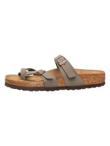 Birkenstock Japonki "Mayari" w kolorze szarym rozmiar: 37. Szare klapki Birkenstock, bez wzorów, z otwartym noskiem, bez obcasa. Za 205,45 zł.