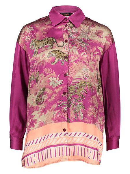 Miss goodlife Bluzka w kolorze fioletowym rozmiar: L. Różowe bluzki miss goodlife, l, bez wzorów, z wiskozy, bez kołnierzyka, bez ramiączek. Za 191,42 zł.