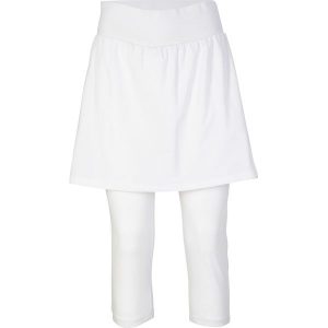 Legginsy rybaczki ze spódniczką. Czarne legginsy bonprix, bez wzorów. Za 102,99 zł.