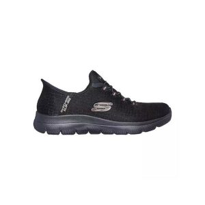 Femme SUMMITS-CLASSY NIGHT Skechers BKGD 150128 Noir Skechers. Czarne buty sportowe Skechers, bez wzorów, bez zapięcia. W wyprzedaży za 307,00 zł.