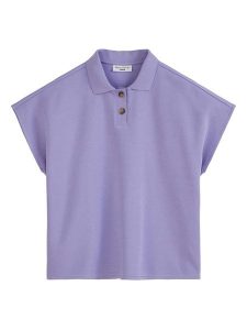 Marc O´Polo Koszulka polo w kolorze fioletowym rozmiar: XXL. Różowe bluzki xxl, bez wzorów, z bawełny, bez kołnierzyka, bez ramiączek. Za 144,92 zł.