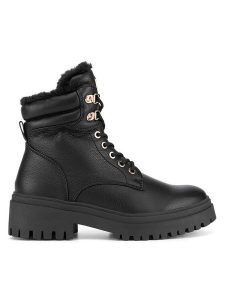MEXX Botki MI001713143W Czarny. Czarne botki Mexx, bez wzorów, z materiału, bez obcasa, na płaskiej podeszwie, bez zapięcia. Za 349,99 zł.