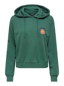 ONLY Bluza w kolorze zielonym rozmiar: XL. Zielone bluzy ONLY, xl, bez wzorów, z kapturem. Za 74,63 zł.