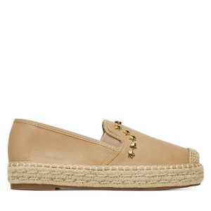 Espadryle DeeZee. Brązowe espadryle DeeZee, bez wzorów, bez obcasa. Za 99,99 zł.