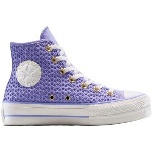 Adidasy Converse Chuck Taylor All Star Lift Platform Knit, Dla obu płci. Niebieskie buty sportowe Converse, bez wzorów, bez zapięcia. Za 490,00 zł.