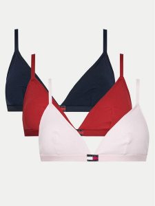 Tommy Hilfiger Komplet 3 biustonoszy UW0UW05747 Kolorowy. Biustonosze TOMMY HILFIGER, bez wzorów, z bawełny. Za 129,99 zł.