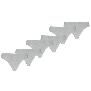 Puma stringi damskie Invisible Cotton 6-pack jasnoszary melanż. Szare stringi Puma, bez wzorów, z bawełny. Za 286,22 zł.