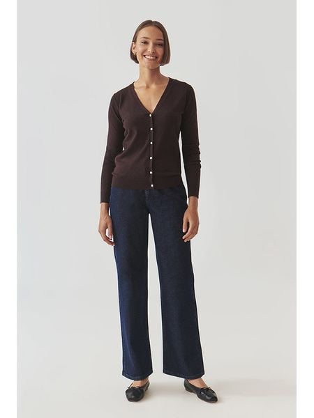 TATUUM Kardigan w kolorze brązowym rozmiar: XS. Brązowe kardigany Tatuum, ze splotem. Za 100,28 zł.