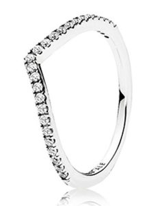 Pandora Srebrny pierścionek z cyrkoniami rozmiar: 52. Szare pierścionki Pandora, z cyrkonią, srebrne. Za 130,99 zł.