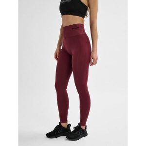 Damskie legginsy bezszwowe Hummel. Brązowe legginsy Hummel, bez wzorów, z materiału. Za 163,50 zł.