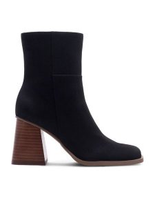 Nine West Botki KASIM ZR117-2 Czarny. Czarne botki Nine West, bez wzorów, z materiału, bez obcasa, na słupku, bez zapięcia. Za 195,99 zł.