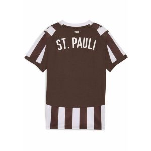 Młodzieżowa koszulka domowa FC St. Pauli 25/26 PUMA Espresso Brown White. Biała bluzki Puma, m, bez wzorów, młodzieżowe, bez kołnierzyka, bez ramiączek. Za 329,00 zł.