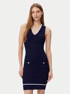 Marciano Guess Sukienka codzienna 5RGK99 5640Z Granatowy Regular Fit. Niebieskie kombinezony Marciano Guess, z aplikacjami, z wiskozy, bez kołnierzyka, bez ramiączek. Za 379,99 zł.