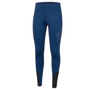 Legginsy jeździeckie damskie z pełnym lejem START Hillingdon. Niebieskie legginsy START, bez wzorów, z materiału. Za 212,99 zł.