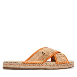Espadryle Tommy Hilfiger. Brązowe espadryle TOMMY HILFIGER, bez wzorów, bez obcasa. Za 409,99 zł.