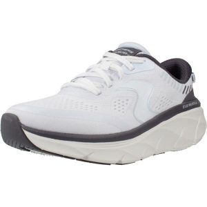 Buty SKECHERS DLUX WALKER 2.0 Biały. Białe buty sportowe Skechers, bez wzorów, z tkaniny, bez zapięcia. Za 368,99 zł.