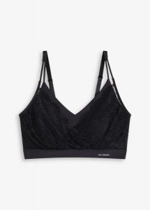 Wyściełany biustonosz braletka, bezszwowy Feel Comfort. Czarne biustonosze bonprix, bez wzorów. Za 77,99 zł.