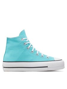 Converse Trampki Chuck Taylor All Star Lift A07570C Niebieski. Niebieskie trampki Converse, bez wzorów, z materiału, bez zapięcia. Za 309,99 zł.