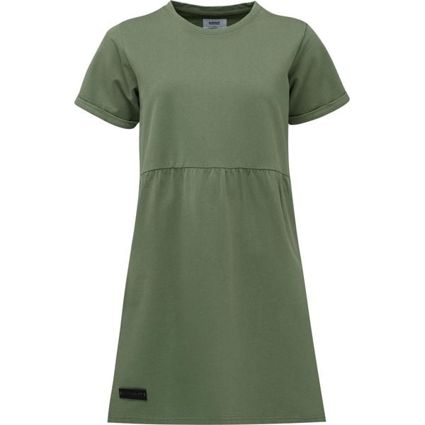 Sukienka LOAP Denisa damska, zielona XL. Zielone sukienki ZEAGLE, na co dzień, xl, bez wzorów, sportowe, bez kołnierzyka, bez ramiączek, proste. Za 195,99 zł.