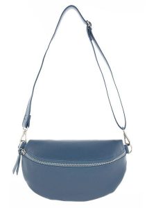 Zwillingsherz Skórzana saszetka "Crossbody" w kolorze niebieskim - 23 x 14 cm rozmiar: onesize. Niebieskie nerki i saszetki Zwillingsherz, bez wzorów, z materiału. Za 167,28 zł.