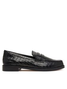 Clarks Półbuty Straven2 Penny 26320277 Czarny. Czarne półbuty Clarks, bez wzorów, ze skóry, bez obcasa, na płaskiej podeszwie, bez zapięcia. Za 466,99 zł.