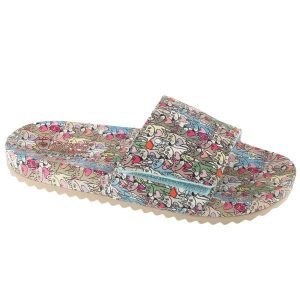 Klapki na basen damskie, Pop Ups 2 - Spring Crush. Klapki Skechers, bez wzorów, bez obcasa. Za 119,99 zł.