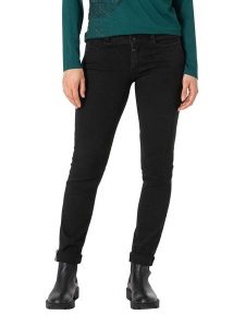 Timezone Dżinsy "Enya" - Slim fit - w kolorze czarnym rozmiar: W26/L34. Czarne jeansy Timezone, z aplikacjami, ze skóry, z podwyższonym stanem. Za 87,81 zł.