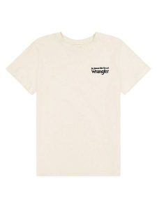 Wrangler Koszulka w kolorze kremowym rozmiar: S. Brązowe bluzki Wrangler, s, bez wzorów, z bawełny, bez kołnierzyka, bez ramiączek. Za 79,03 zł.