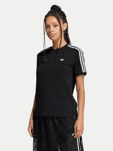 Adidas T-Shirt Lace 3 Stripes LG4263 Czarny Regular Fit. Czarne t-shirty ADIDAS, l, bez wzorów, z bawełny, bez kołnierzyka, bez ramiączek. Za 179,99 zł.