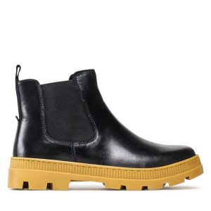 Sztyblety Lasocki. Czarne botki Lasocki, bez wzorów, bez obcasa, na płaskiej podeszwie, bez zapięcia. Za 249,99 zł.