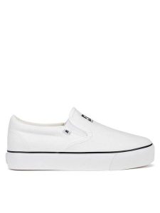 DC Tenisówki WFA3015-1 Biały. Białe trampki DC, bez wzorów, z materiału, bez zapięcia. Za 159,99 zł.