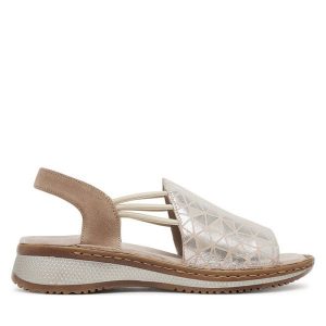 Sandały Ara. Brązowe sandały Ara, bez wzorów, bez obcasa, na płaskiej podeszwie, bez zapięcia. Za 390,99 zł.