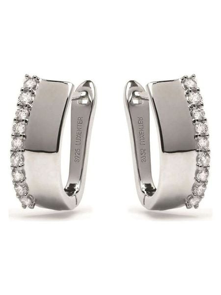 Luxenter Srebrne kolczyki z cyrkoniami rozmiar: onesize. Szare kolczyki Luxenter, z cyrkonią, srebrne. Za 204,96 zł.