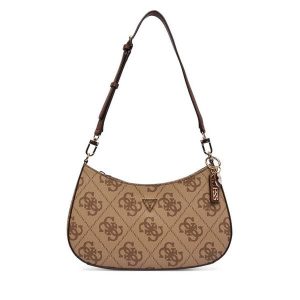 Torebka Guess. Brązowe torebki klasyczne Guess, z aplikacjami, bez dodatków. Za 549,99 zł.