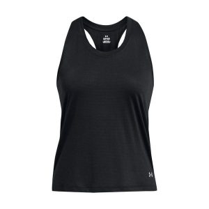 Damski tank top Under Armour Streaker. Czarne topy Under Armour, xs, bez wzorów, sportowe, bez kołnierzyka, bez ramiączek. Za 150,50 zł.