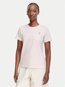 Guess Jeans T-Shirt W4YI10 J1314 Różowy jasny Regular Fit. Czerwone t-shirty Guess Jeans, m, z aplikacjami, z bawełny, bez kołnierzyka, bez ramiączek. Za 129,99 zł.