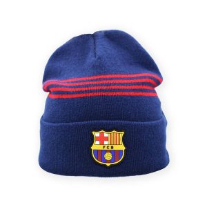 Czapka FC Barcelona - oficjalna licencjonowana. Niebieskie czapki FC BARCELONA, bez wzorów, sportowe. W wyprzedaży za 89,61 zł.