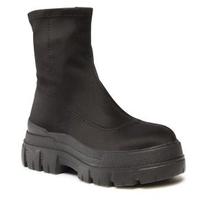 Botki Jenny Fairy. Czarne botki Jenny Fairy, bez wzorów, bez obcasa, na płaskiej podeszwie, bez zapięcia. Za 129,99 zł.