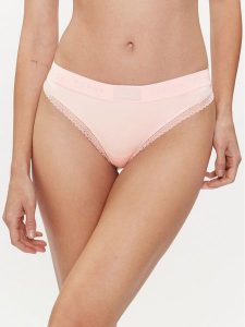 Tommy Hilfiger Stringi UW0UW04814 Różowy. Czerwone stringi TOMMY HILFIGER, bez wzorów, z syntetyku. Za 69,99 zł.