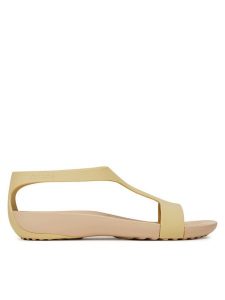 Crocs Sandały SERENA SANDAL 205469-212 Zielony. Zielone sandały Crocs, bez wzorów, z tworzywa sztucznego, bez obcasa, na płaskiej podeszwie, bez zapięcia. Za 149,99 zł.